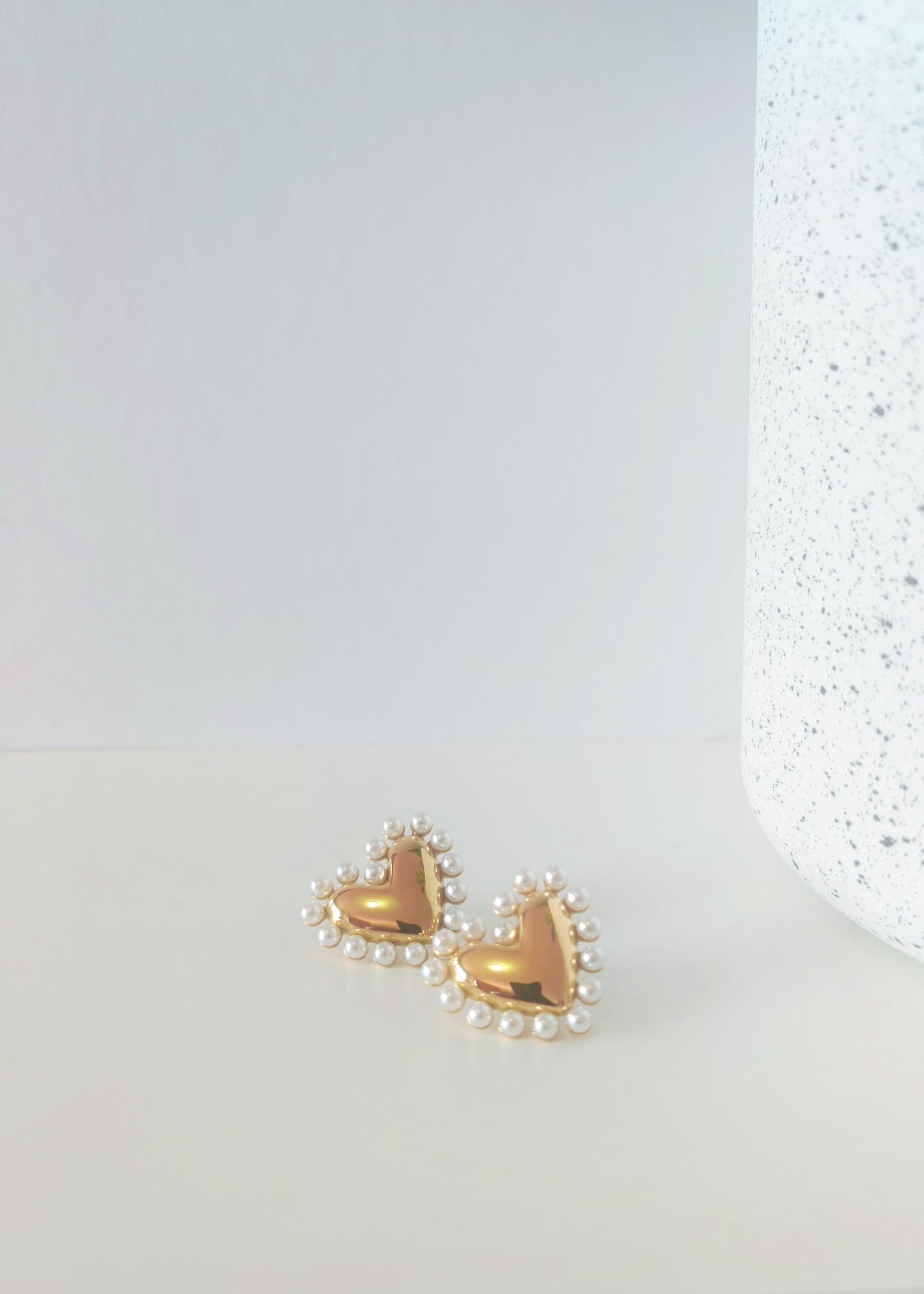 Aretes Corazón Perla