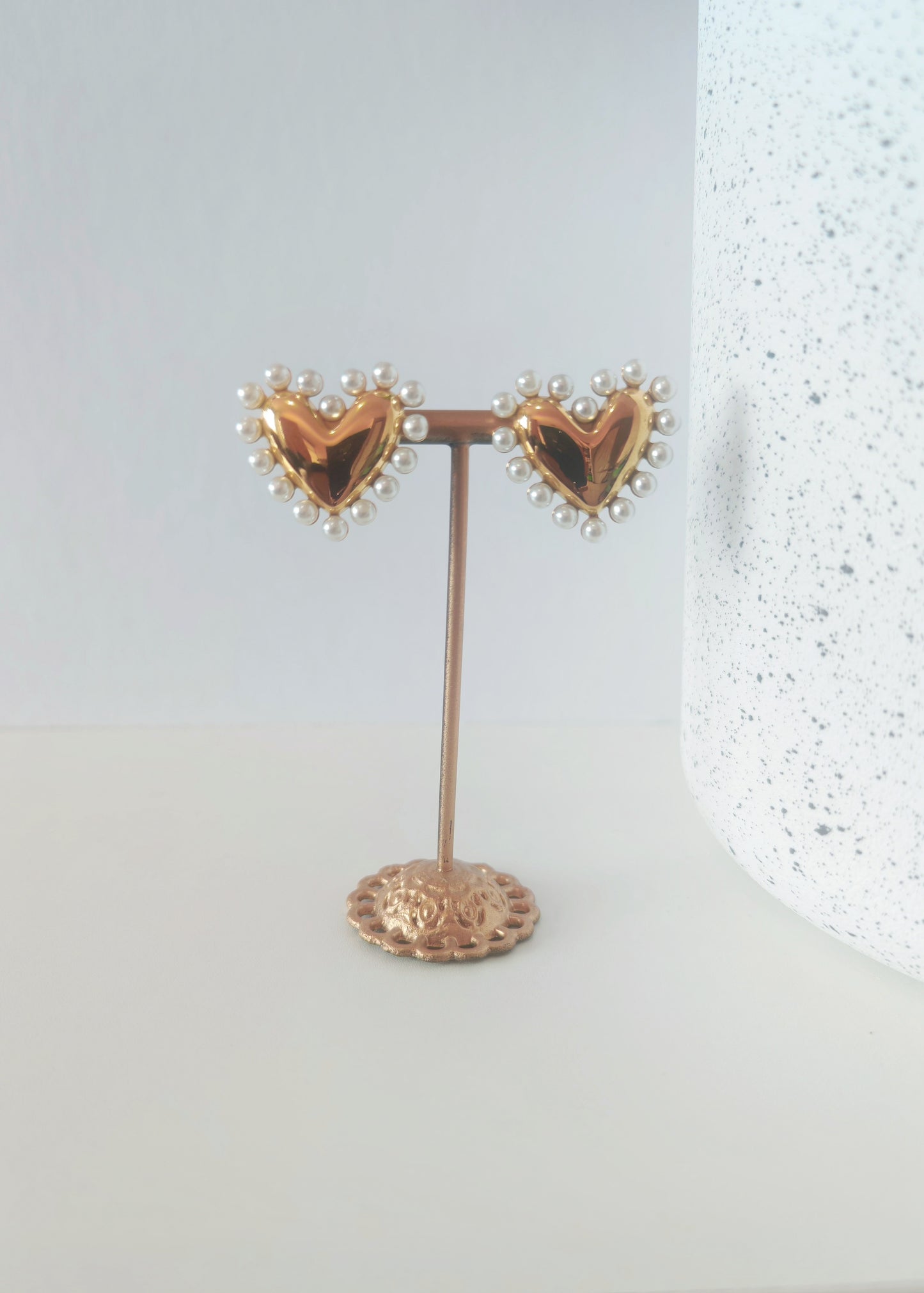 Aretes Corazón Perla